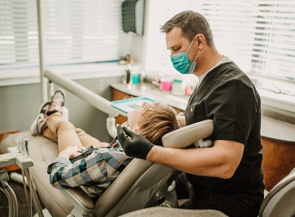 Pediatric dental visit with Dr. Randy Halihan at Family Dentistry of Crystal Lake