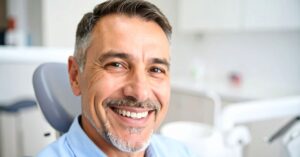 How Much Does a Tooth Implant Cost in Crystal Lake? 3 “happy patient smiling after dental implant treatment”