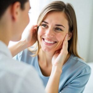 Best Denture Cleaner for Smokers: Keeping Your Smile Fresh and Healthy 2 Patient smiling while a doctor reviews successful treatment results.