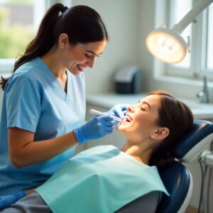 How Often Do Dental Implants Need to Be Replaced? Tips for Making Them Last a Lifetime 2 Doctor caring for a patient during a consultation.